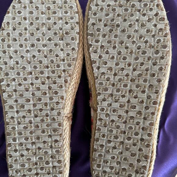 Sanuk Espadrile Slip-On Woven Aztec Southwestern Beach Jute Trim Sole Flats -SZ7 - Picture 2 of 7